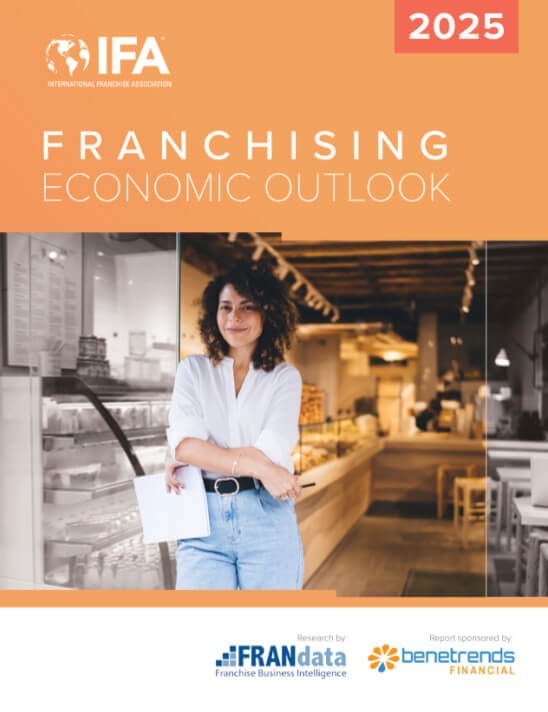 Franchising economic outlook magazine cover (media feature)