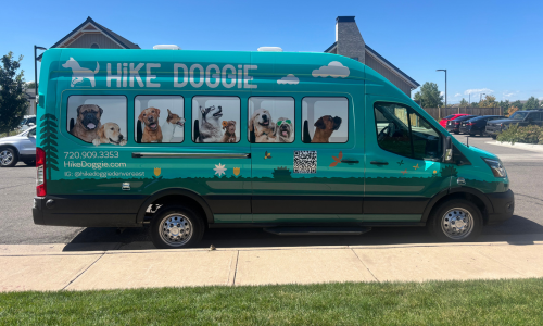 Hike Doggie Bus on the side of the street