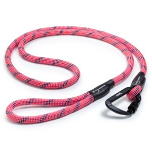 Pink rope dog leash