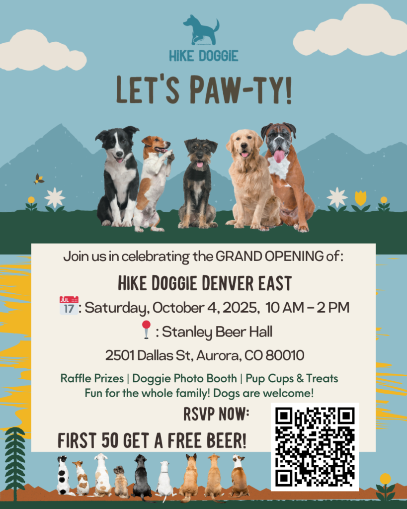 “Let’s Paw-ty” Hike Doggie event flyer graphic